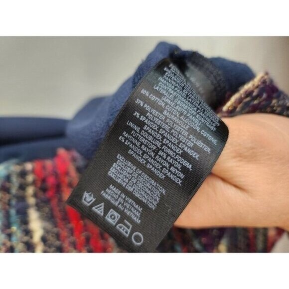 Maeve Anthropologie Womens BOHO Sweater Dress Small Navy Knit Textured Tweed - Picture 7 of 10